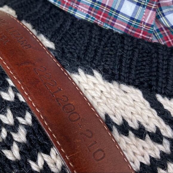 Ralph Lauren Vintage Fall 1991 Lizard Belt w/925 Sterling Silver Crest Buckle - Picture 13 of 16